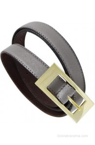 Midas Women Formal Grey Genuine Leather Belt